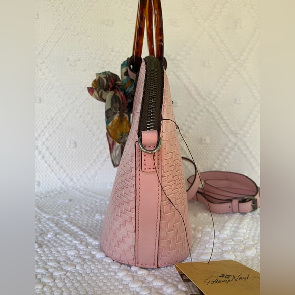 Patricia Nash-Blush Pink•Wavy Woven• Meldola c/b Satchel•NWT! - Picture 4 of 11